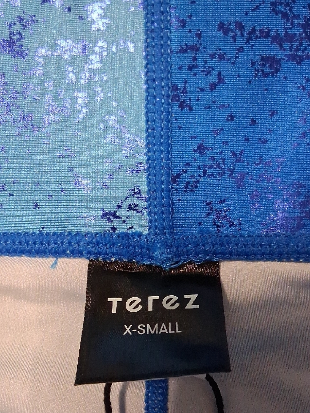 Terez Blue Metallic Two-Piece Active Set - Picture 4 of 5